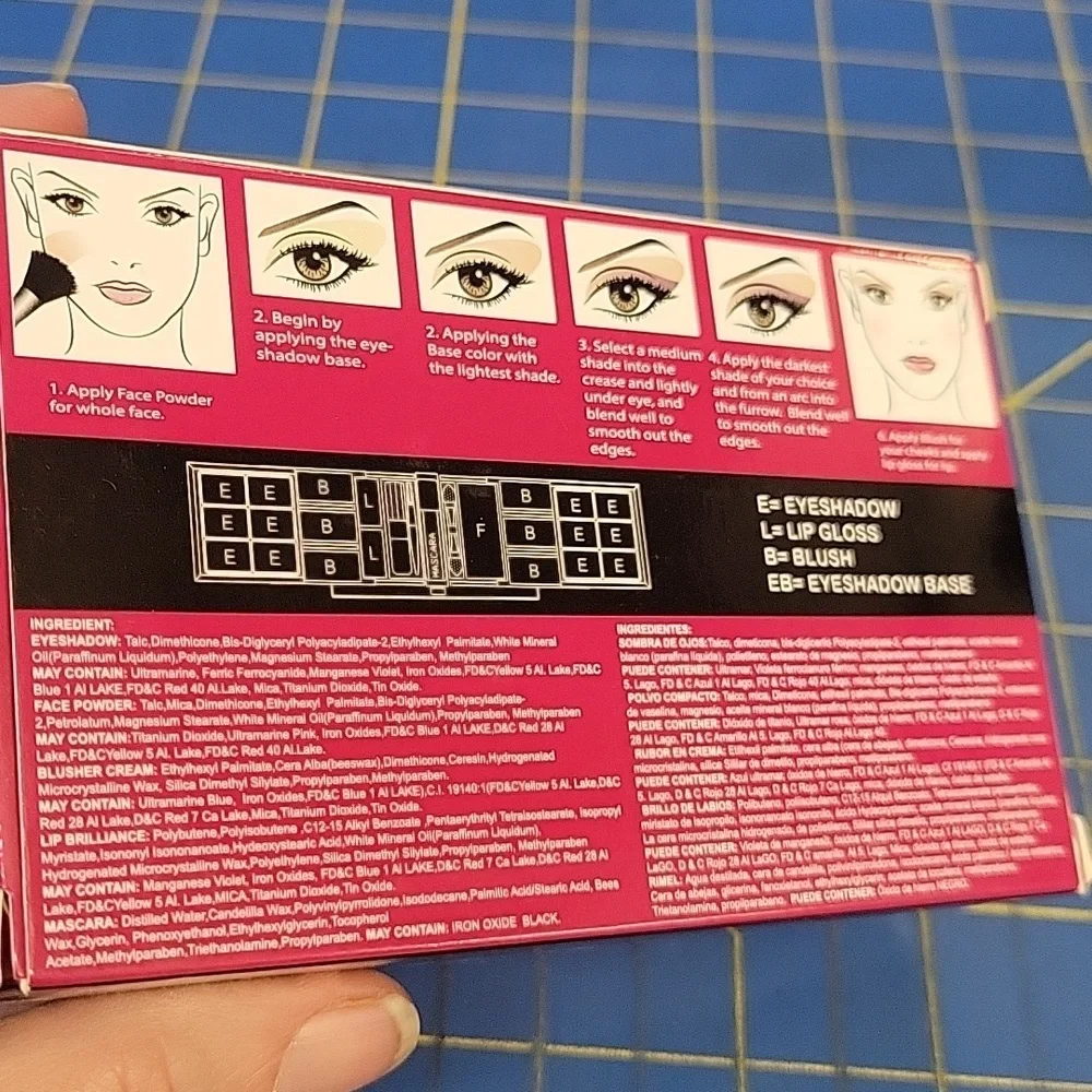 Malibu Glitz Multi-Color Makeup Palette Case New In Box